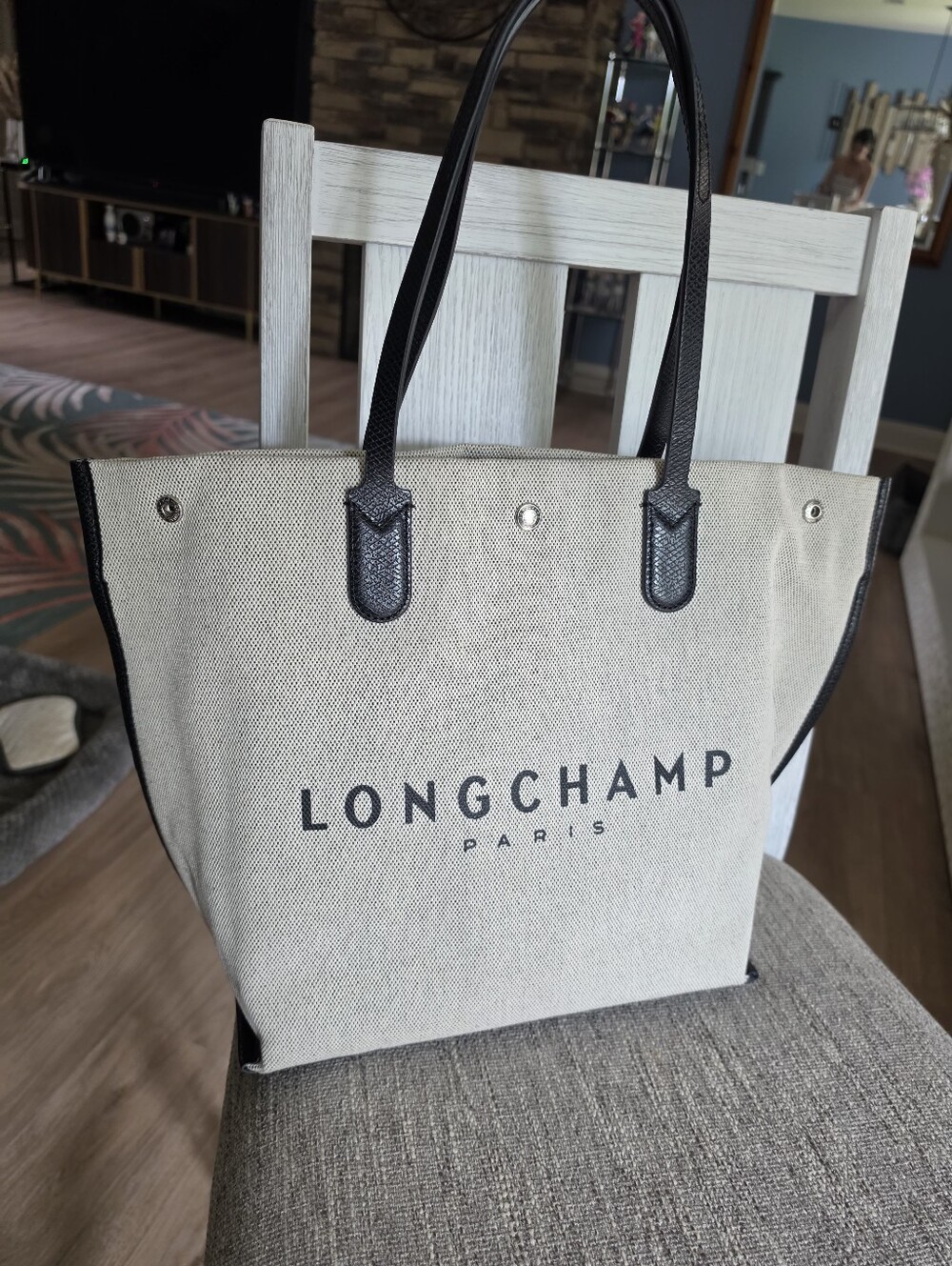 Authentic Longchamp Canvas Tote Bag